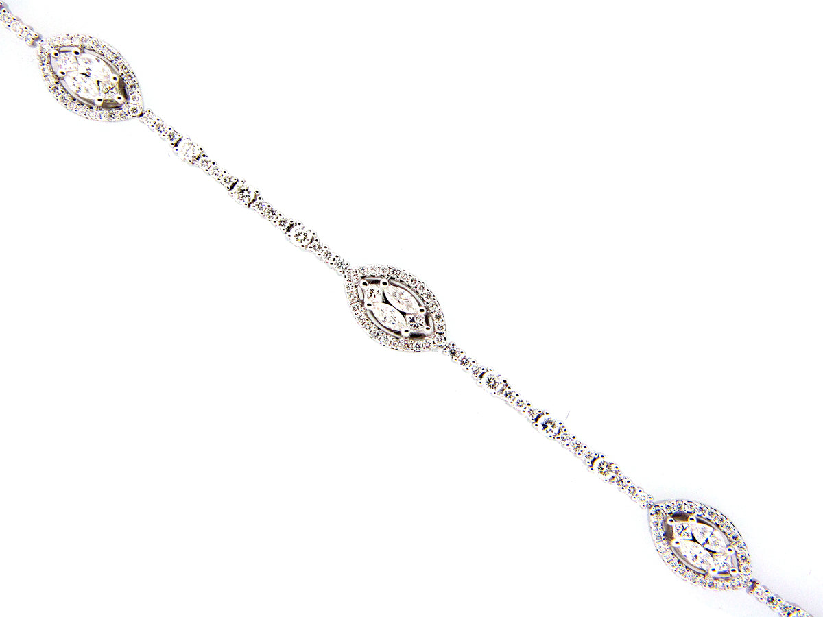 DIAMOND BRACELET, 18KW (N)
