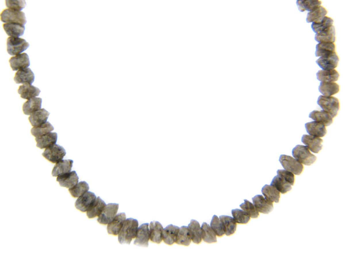 ROUGH BROWN DIAMOND NECKLACE WITH 18KY CLASP