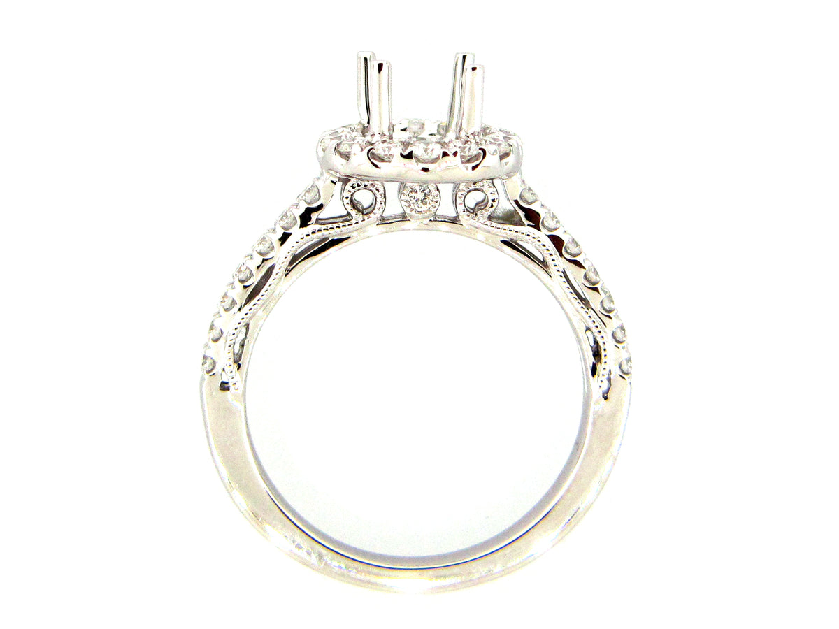 DIAMOND SEMI MOUNT RING, 18KW (N)