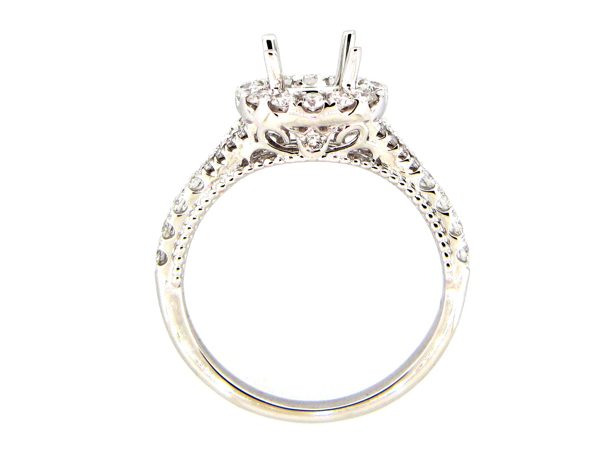 DIAMOND SEMI MOUNT RING, 18KW (N)