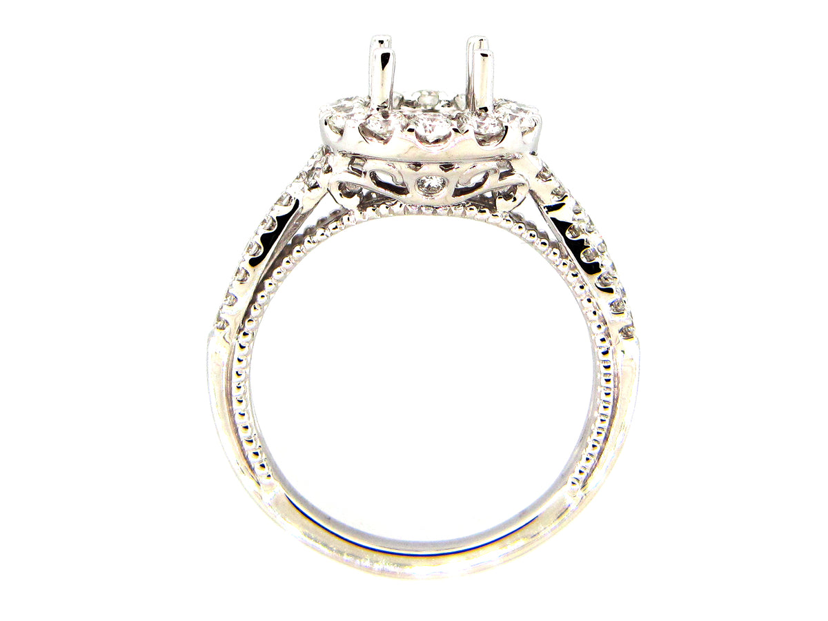 DIAMOND SEMI MOUNT RING, 18KW (N)