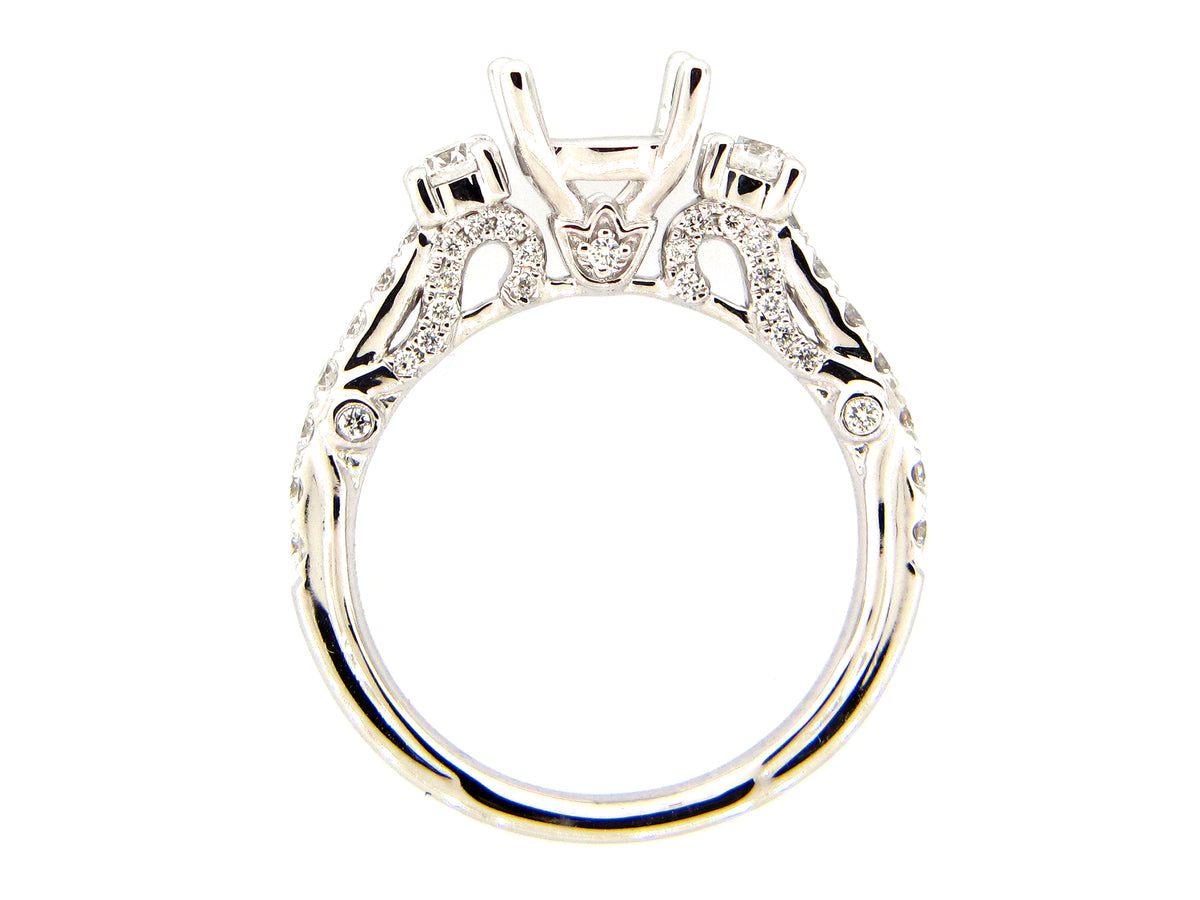 DIAMOND SEMI MOUNT RING, 18KW (N)
