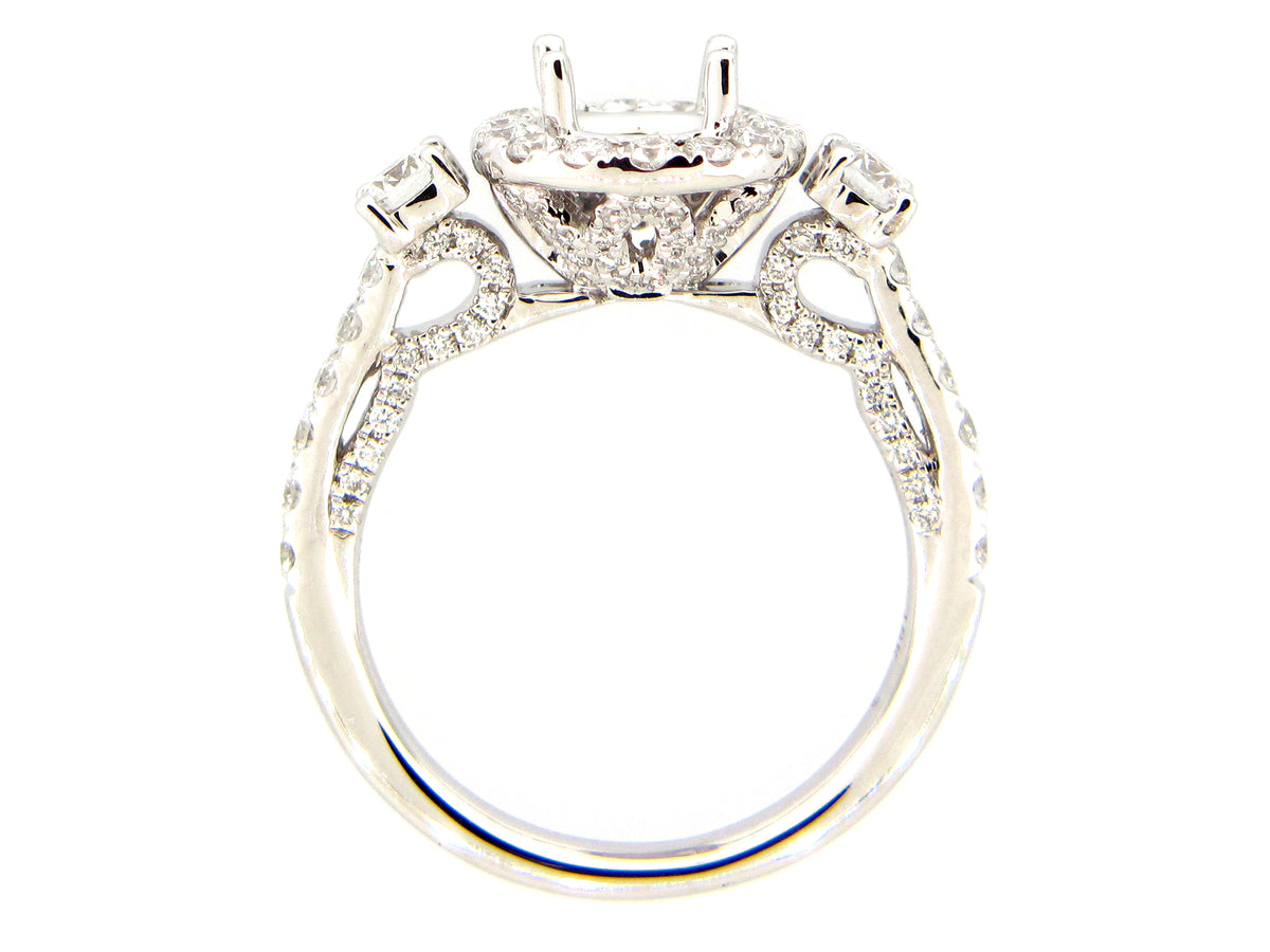 DIAMOND SEMI MOUNT RING, 18KW (N)