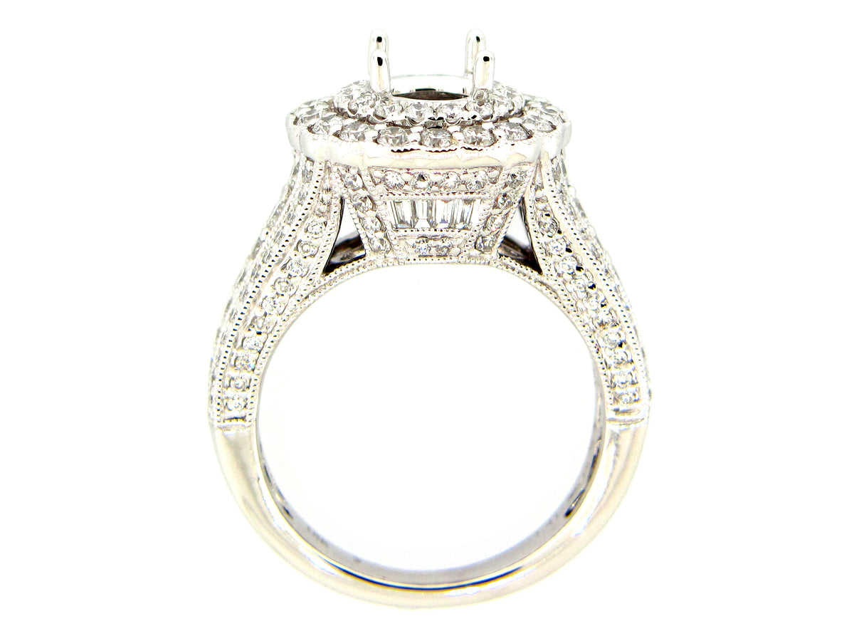 DIAMOND SEMI MOUNT RING, 18KW (N), D=1.41