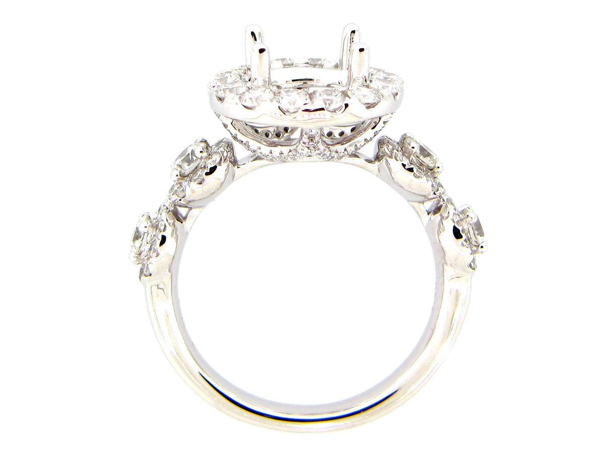 DIAMOND SEMI MOUNT RING, 18KW (N)