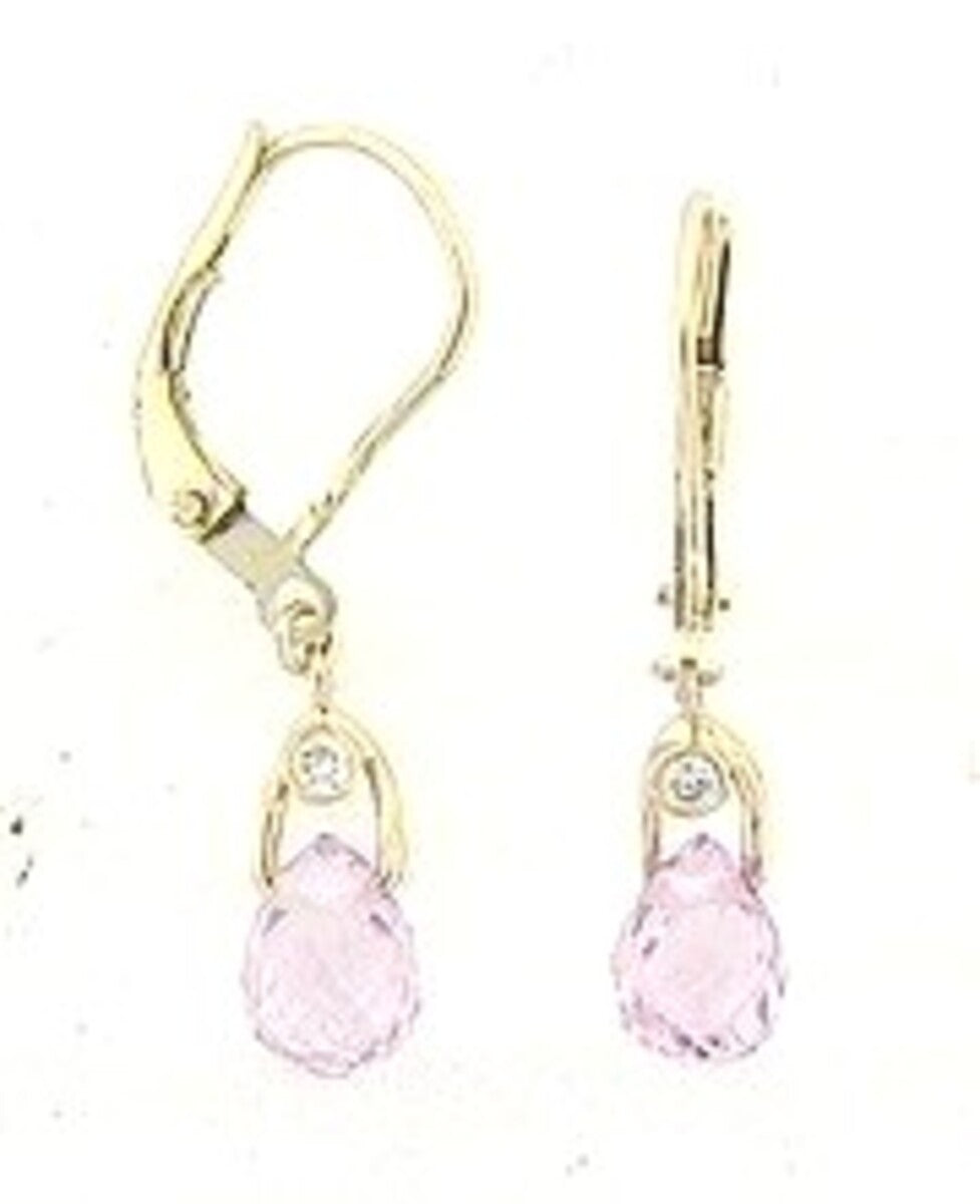 F/C SA & DI EARR, 4.16CTS PINK SAPPHIRE, 0.06CTS DIA