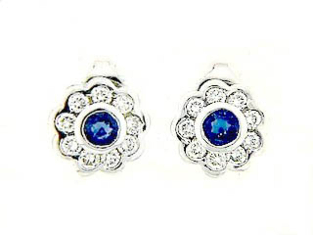 SAPPHIRE & DIAMOND EARRING