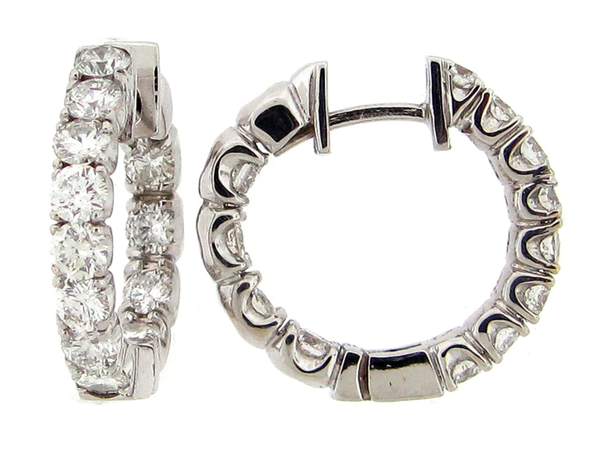 DIAMOND EARRING, 14KW (N)