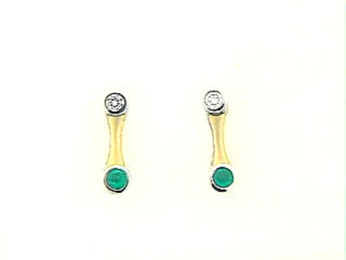 Emerald Diamond Earring