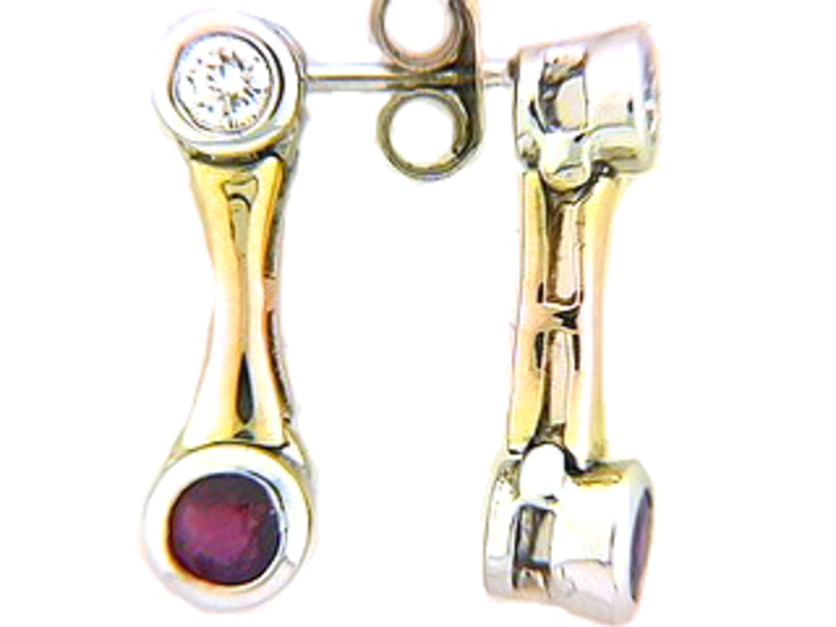 RUBY & DIAMOND EARRING
