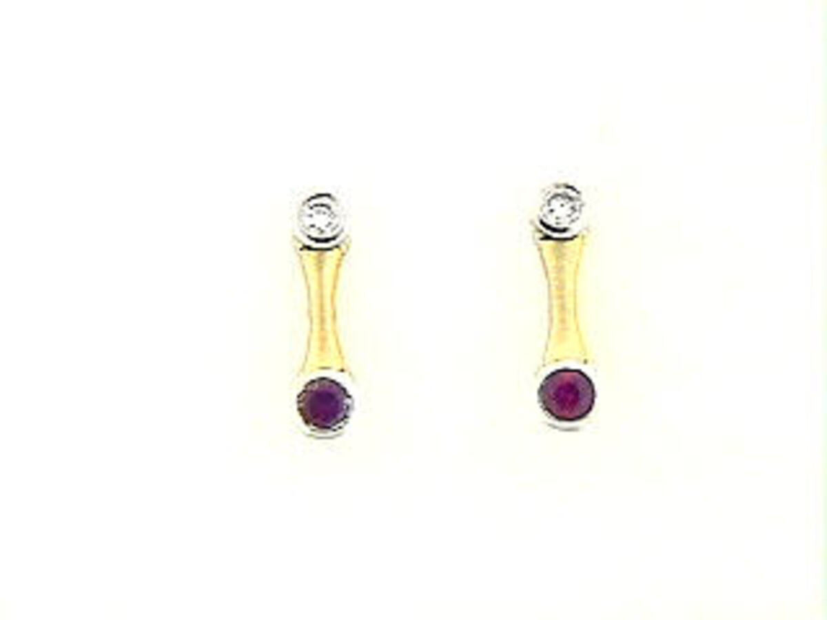 RUBY & DIAMOND EARRING