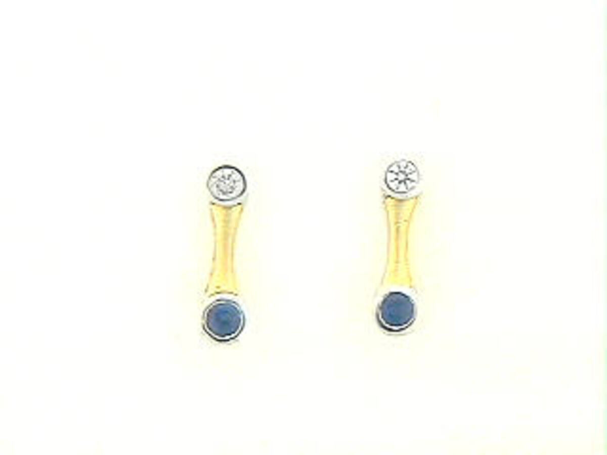 SAPPHIRE & DIAMOND EARRING