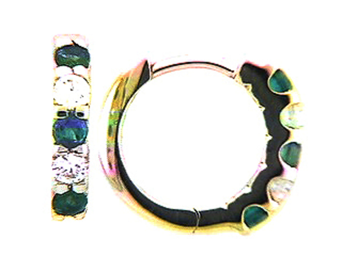 EMERALD & DIAMOND EARRING