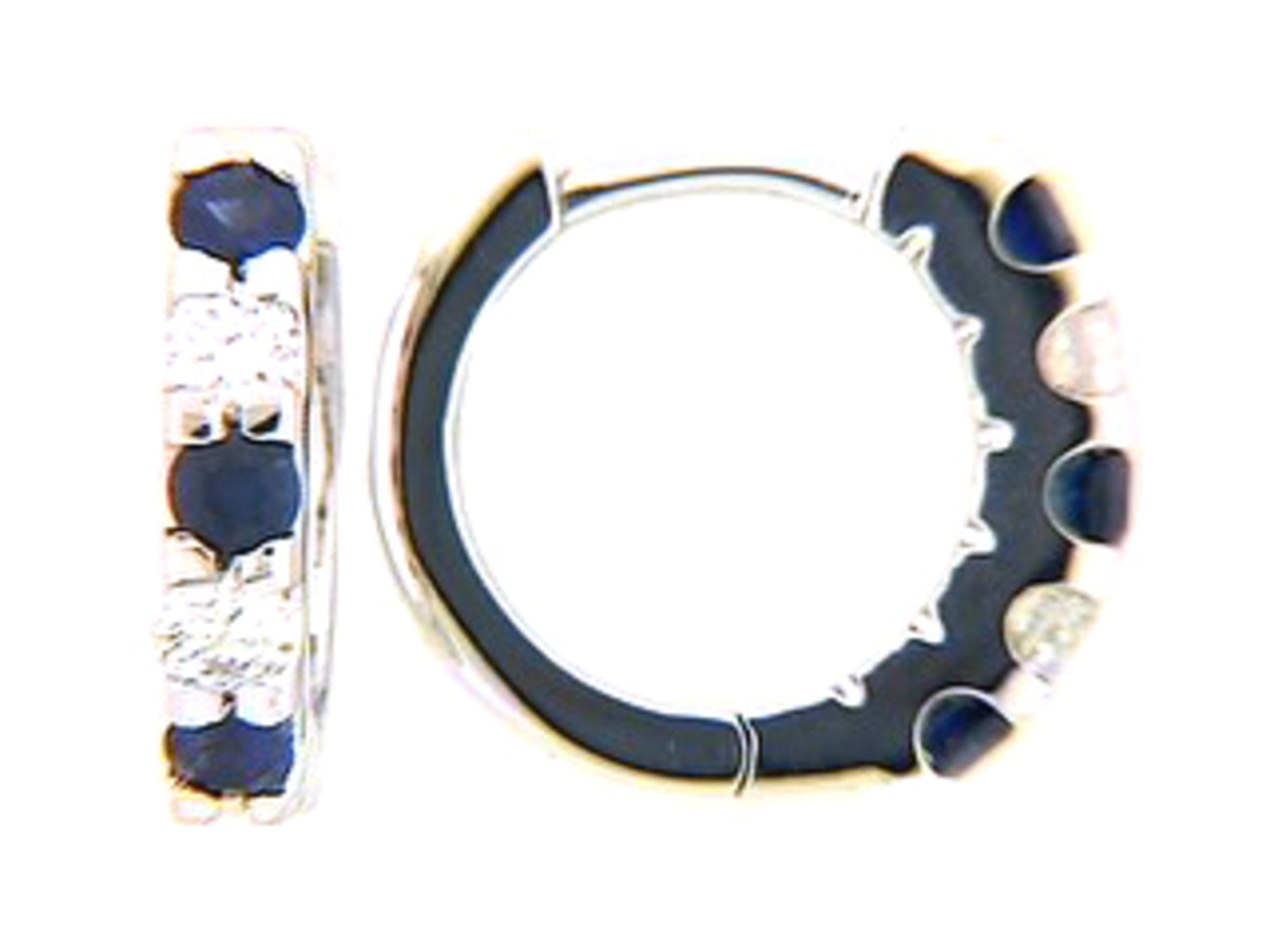 SAPPHIRE & DIAMOND EARRING