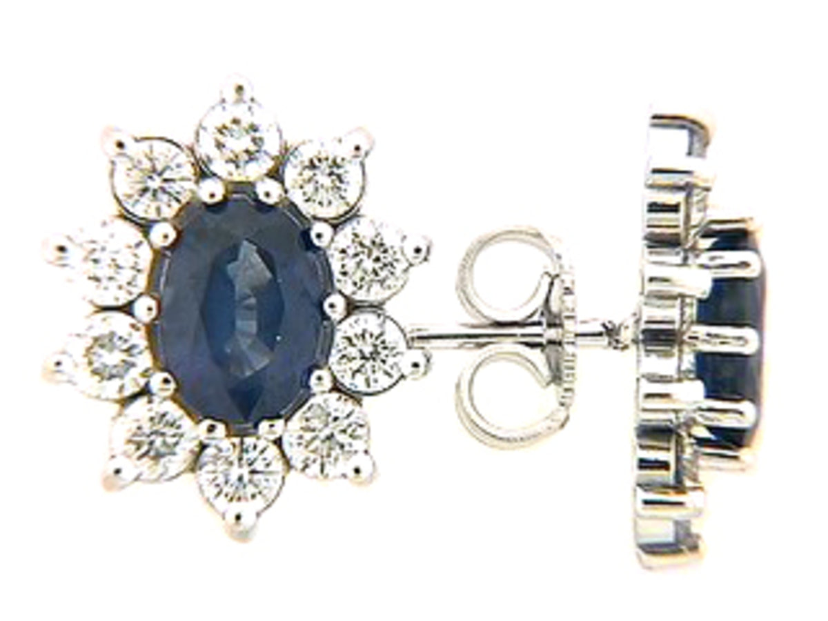 SAPPHIRE & DIAMOND EARRING