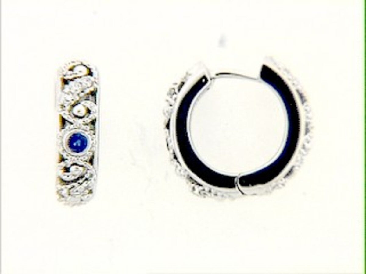 SAPPHIRE & DIAMOND EARRING