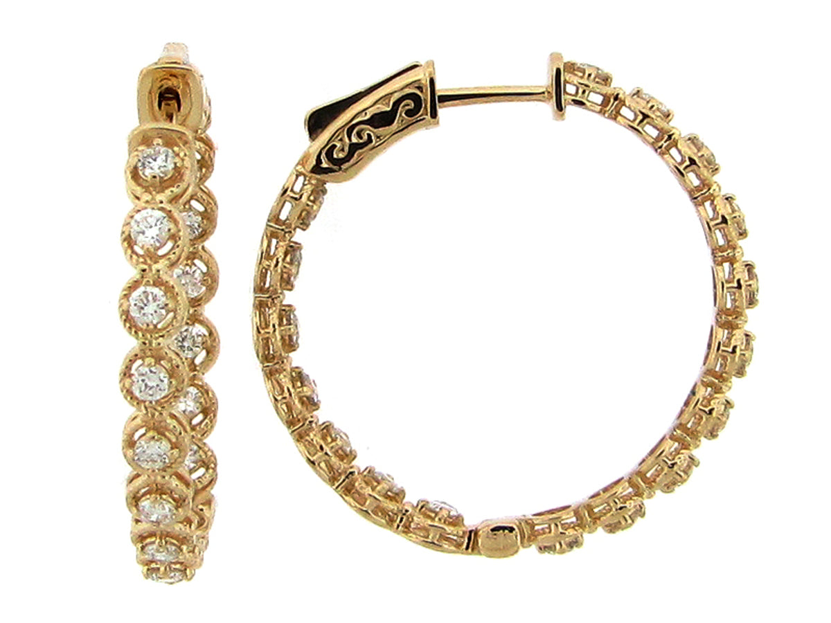 DIAMOND 28MM HOOP EARRING