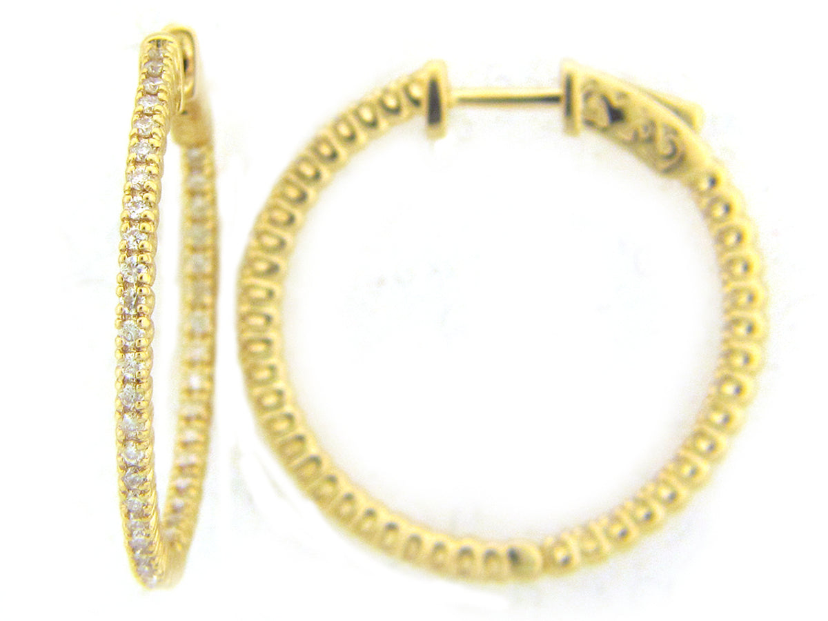 DIAMOND EARRING, 14KY (N), D=0.78