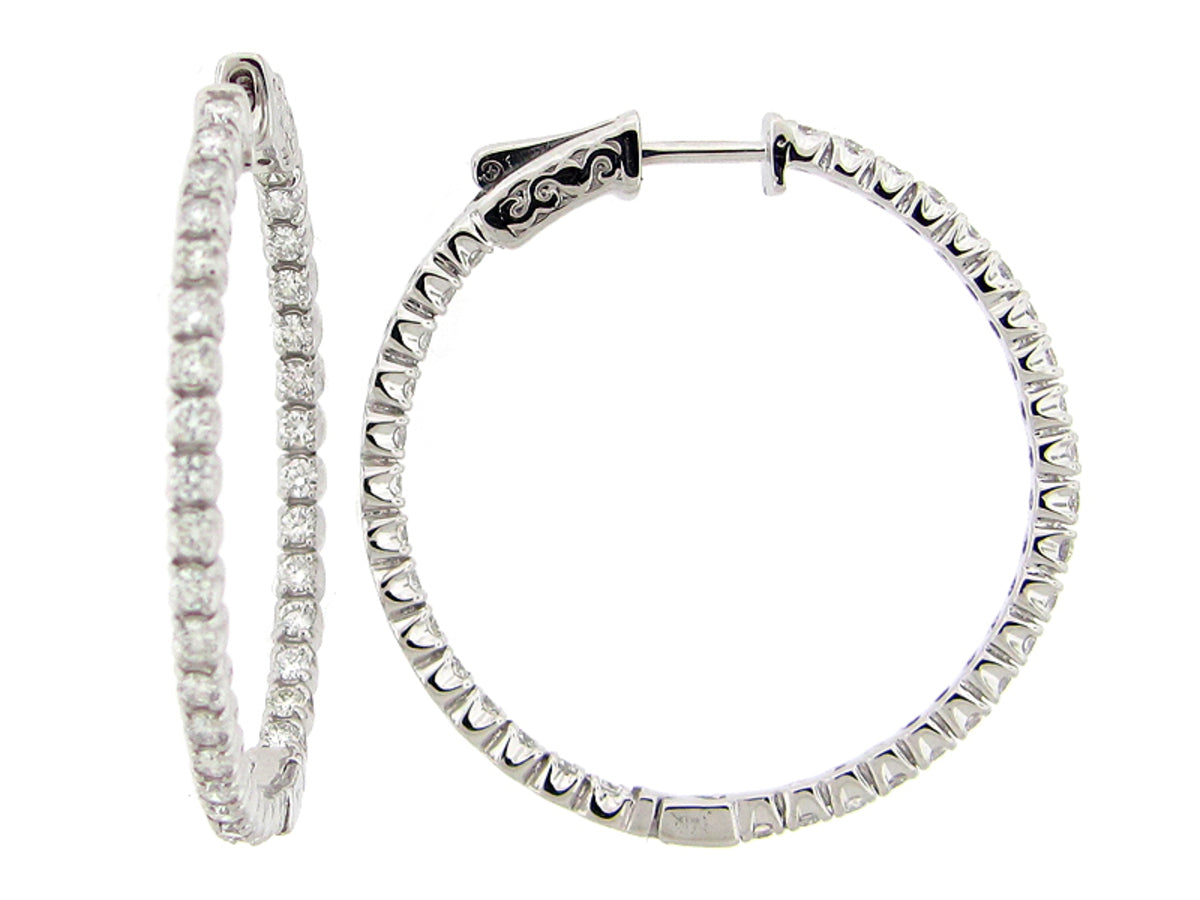 DIAMOND EARRING, 14KW (N)