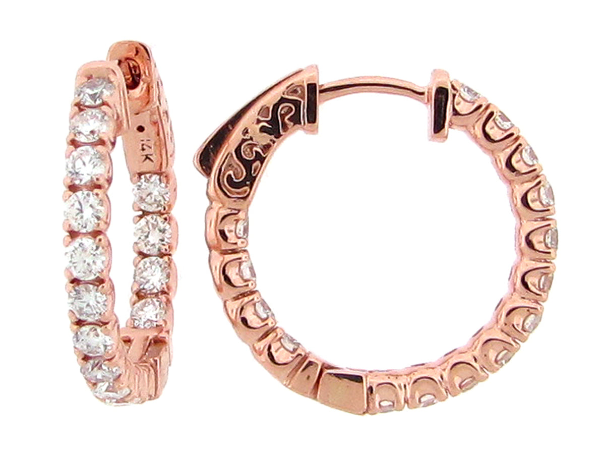 DIAMOND EARRING, 14KR (N)