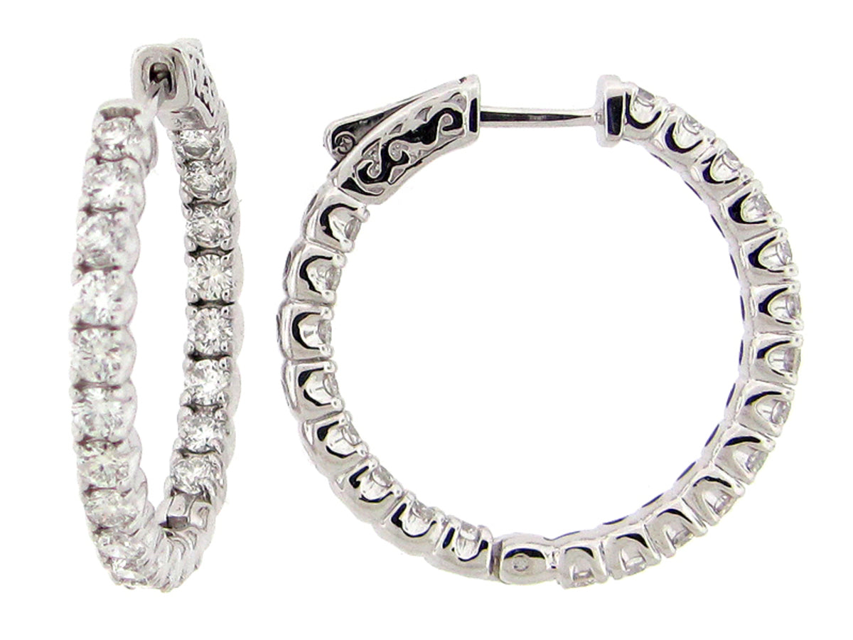 DIAMOND EARRING, 14KW (N)