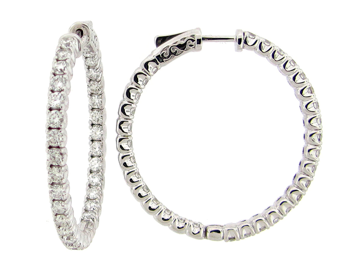 DIAMOND EARRING, 14KW (N)