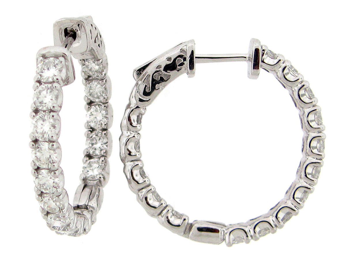 DIAMOND 25MM HOOP EARRING, 14KW (N)