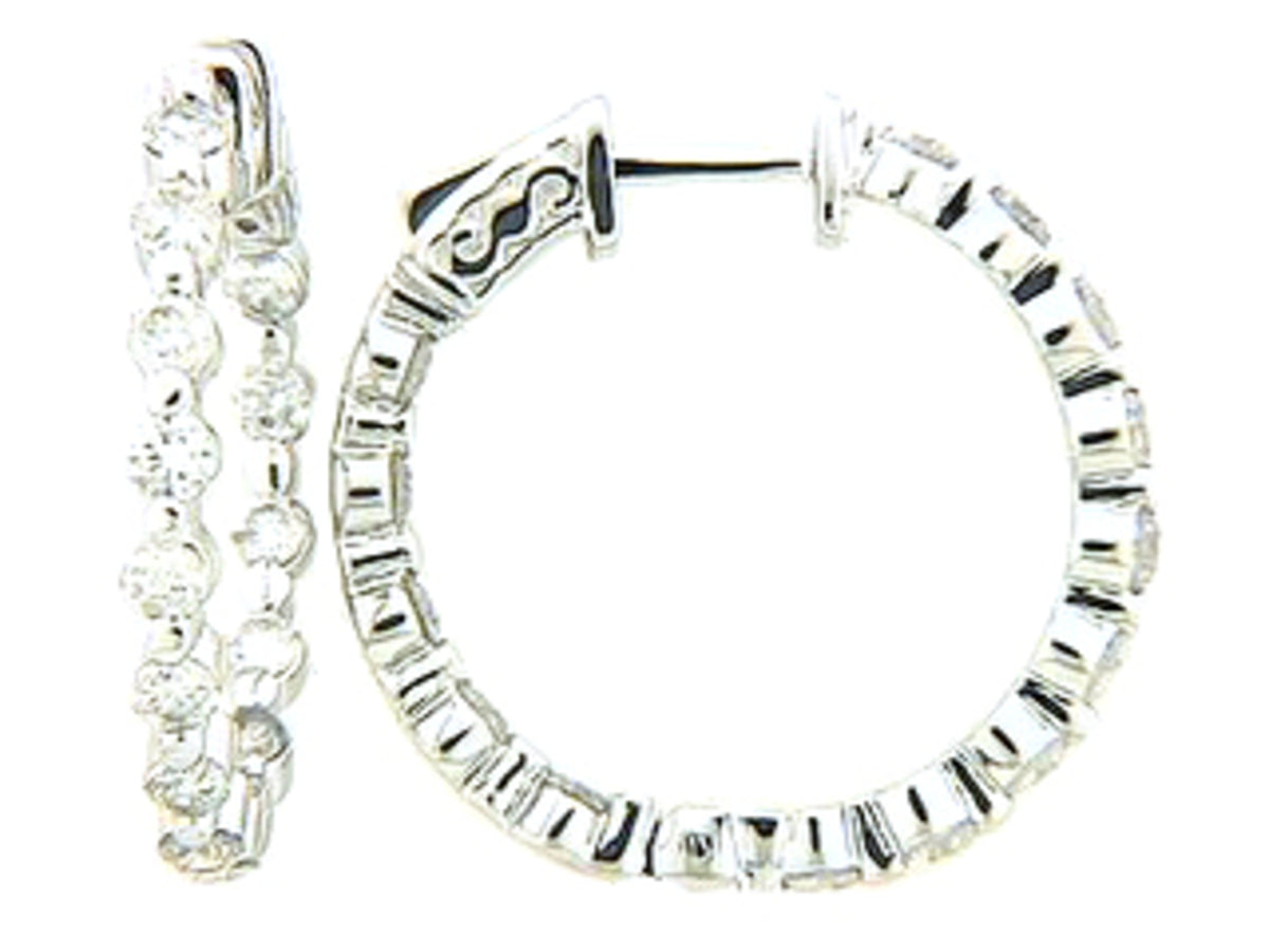 DIAMOND EARRING, 14KW (N), D=1.86