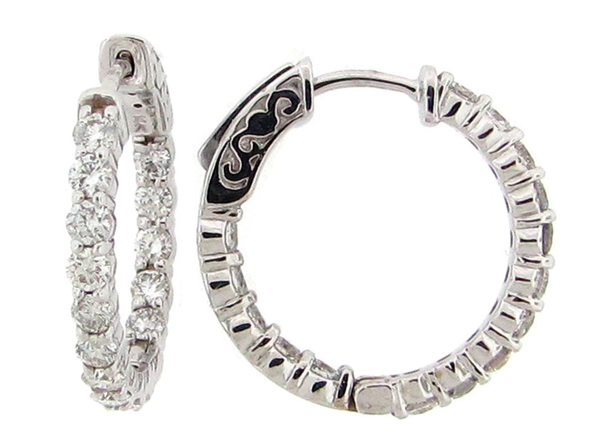 DIAMOND EARRING, 14KW (N)