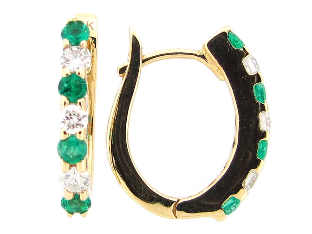 EMERALD & DIAMOND EARRING