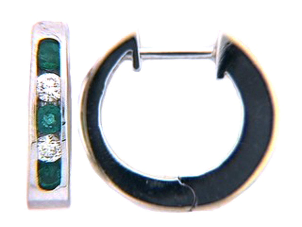 EMERALD & DIAMOND EARRING