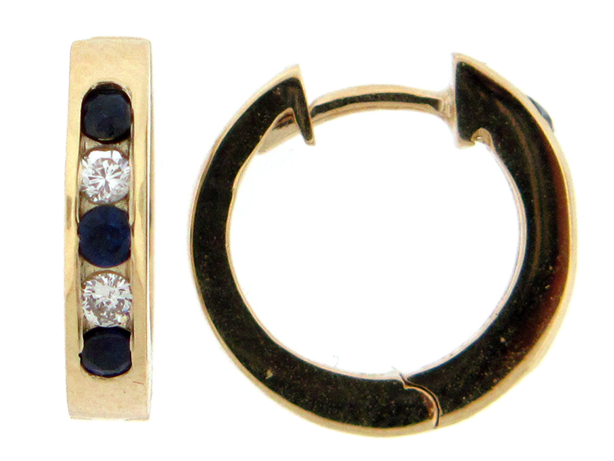 SAPPHIRE & DIAMOND EARRING