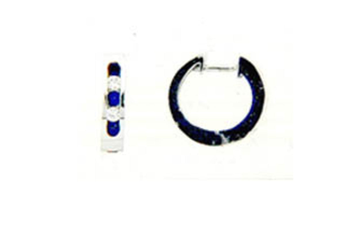SAPPHIRE & DIAMOND EARRING