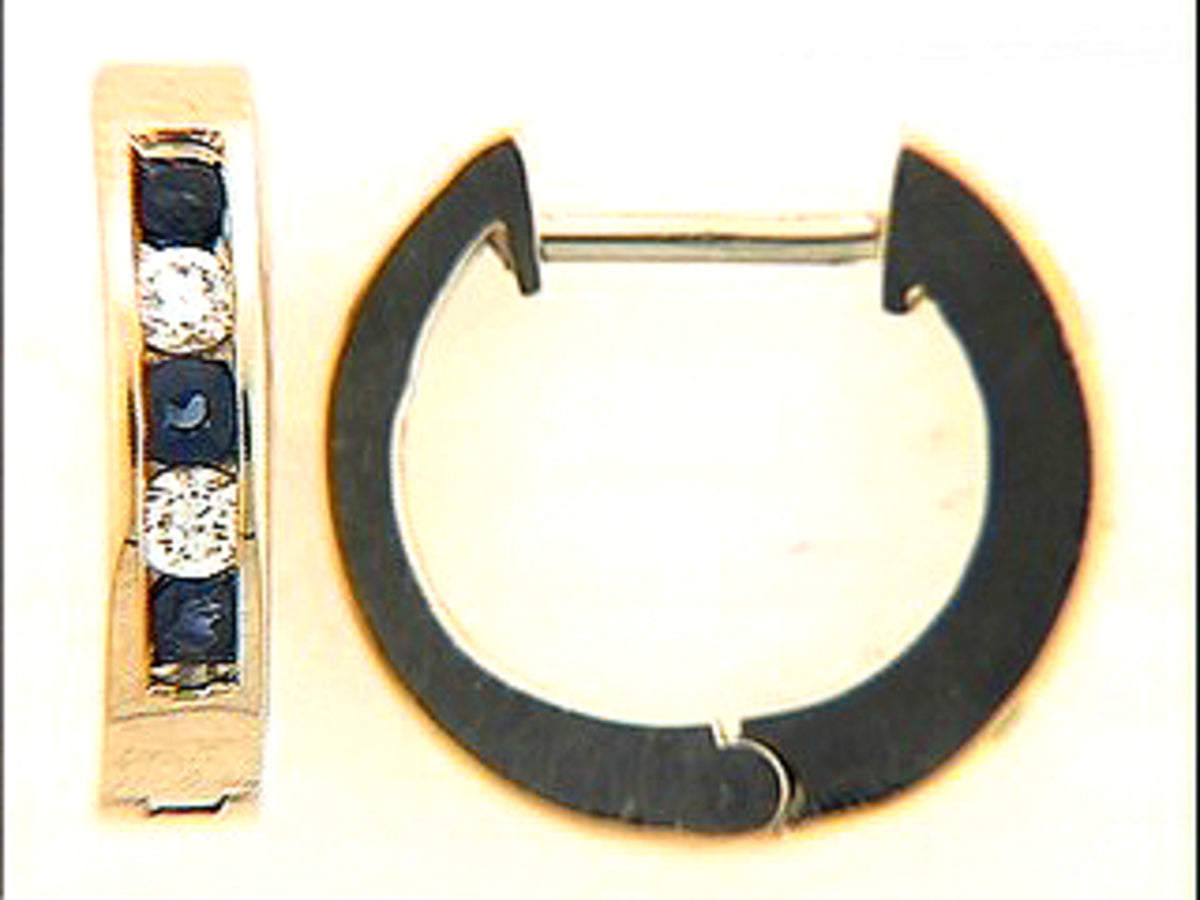 SAPPHIRE & DIAMOND EARRING
