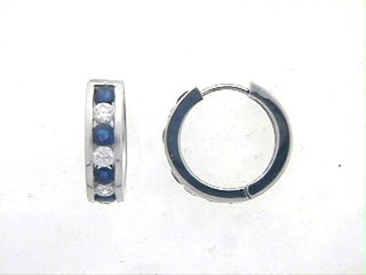 SAPPHIRE & DIAMOND EARRING