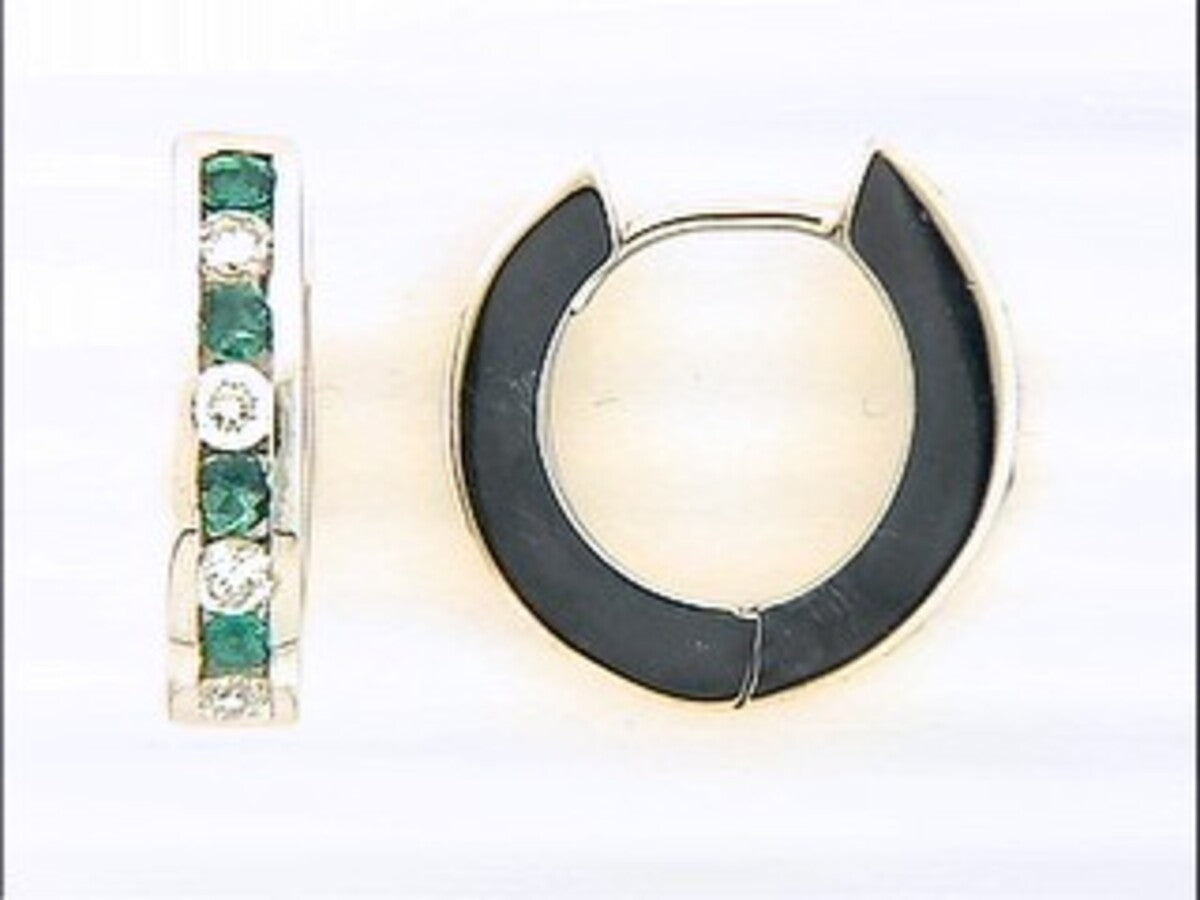 EMERALD & DIAMOND EARRING