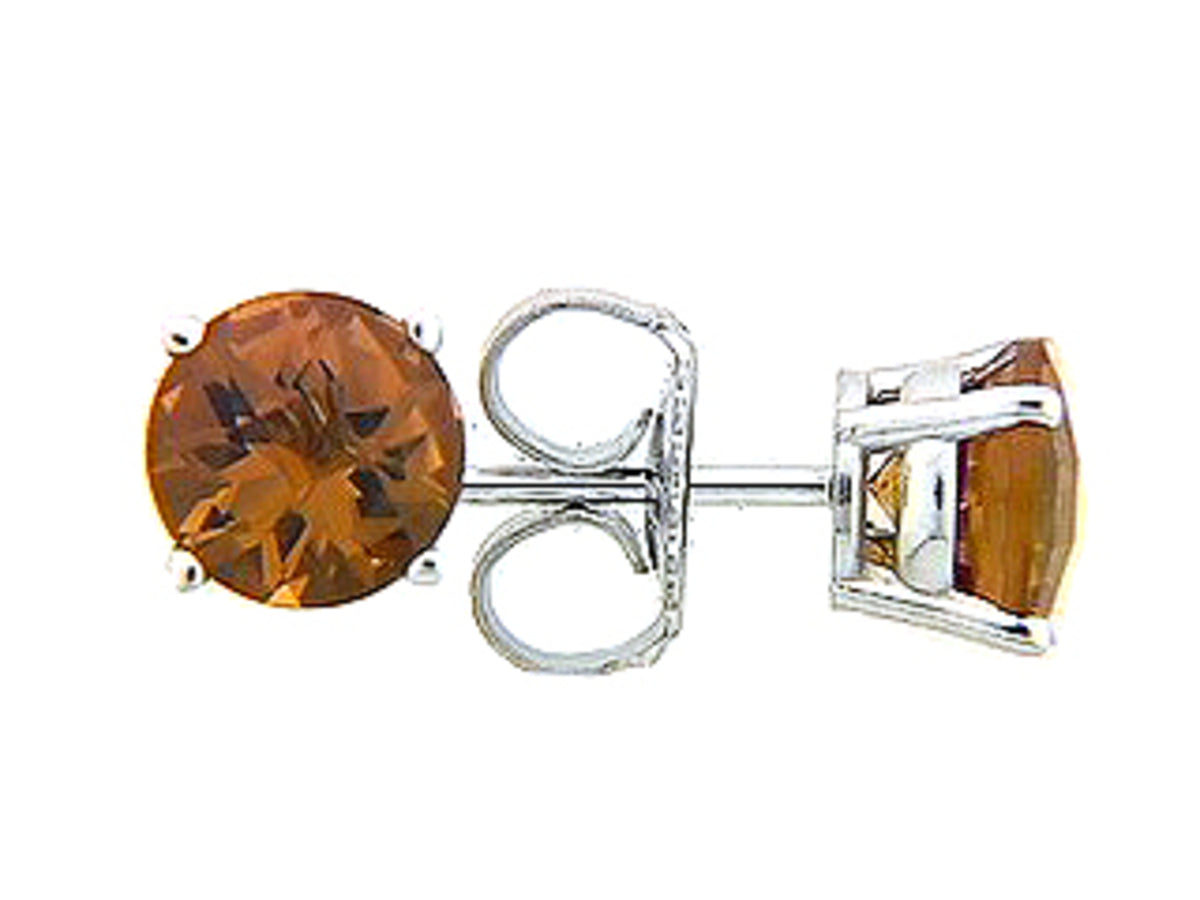 CHB CITRINE STUD EARRING
