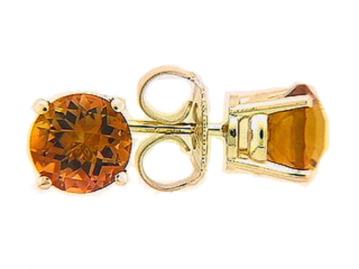 CHB CITRINE STUD EARRING