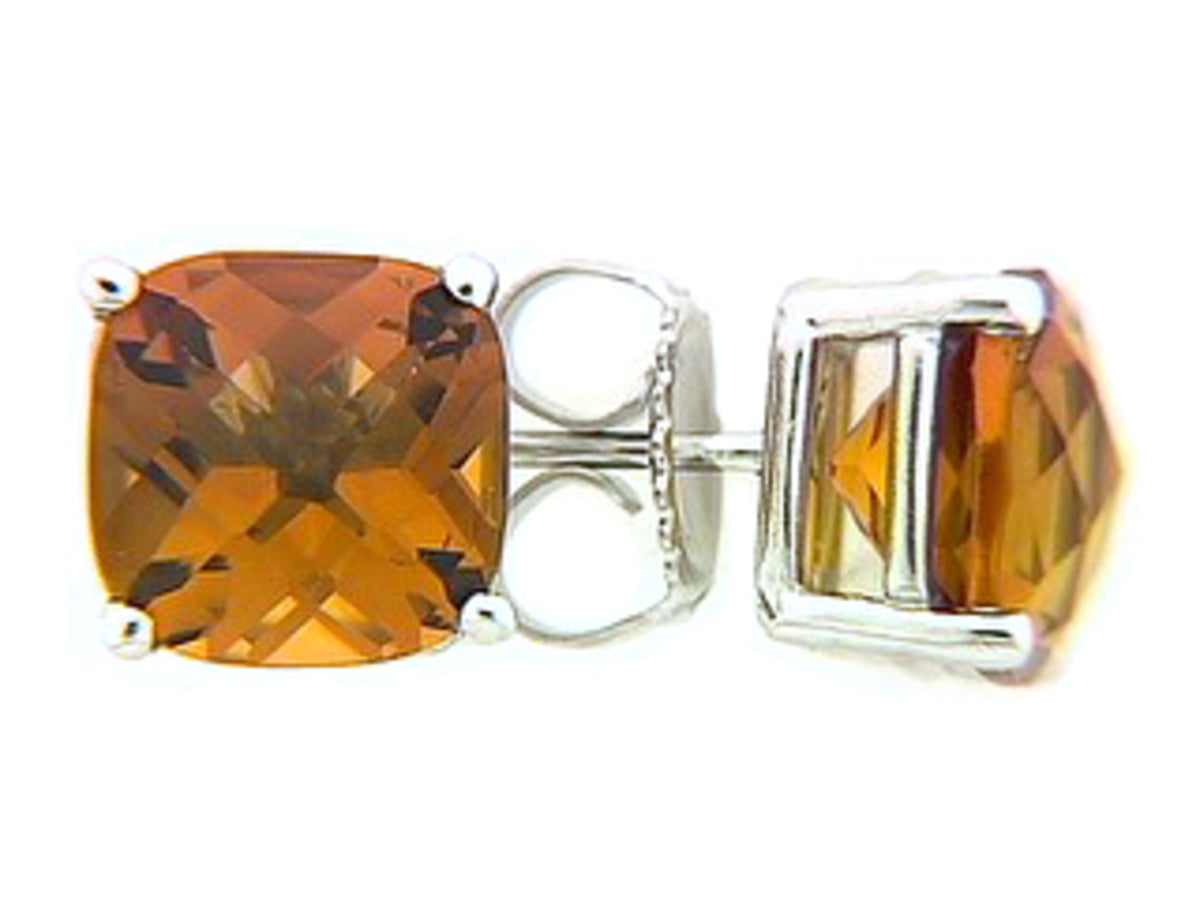 CHB CITRINE STUD EARRING