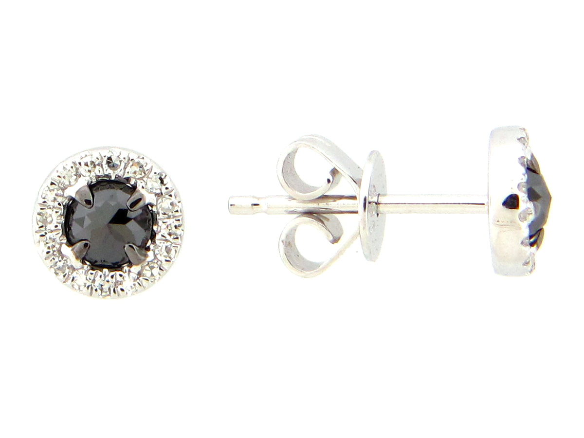 ROSE CUT DIAMOND STUD EARRING