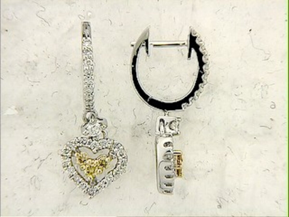 YELLOW DIAMOND & DIAMOND EARRING