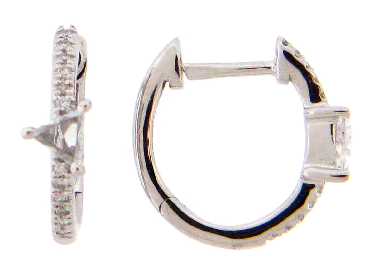 DIAMOND TRIANGLE HOOP EARRING