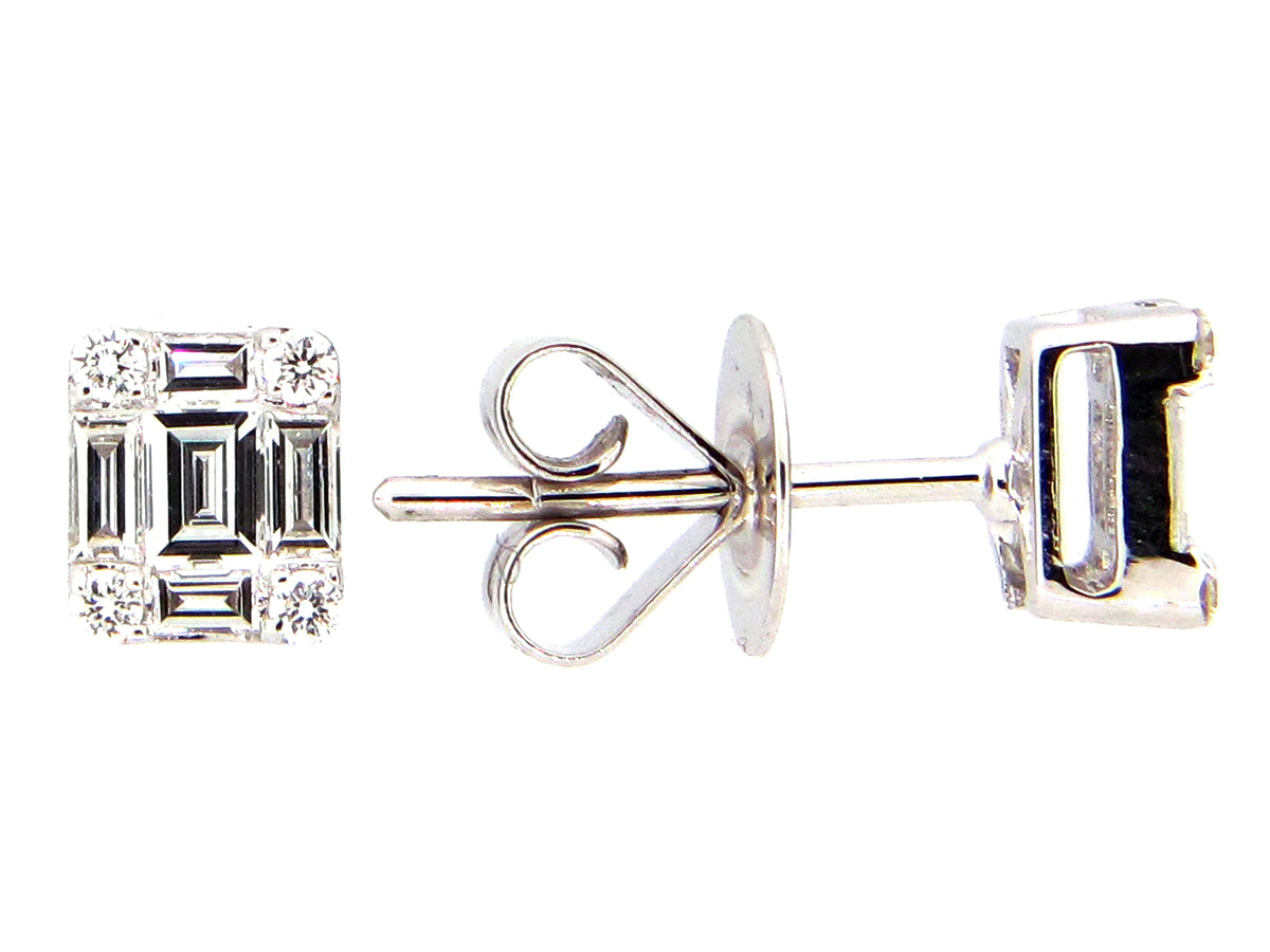 DIAMOND EARRING, 18KW (N)