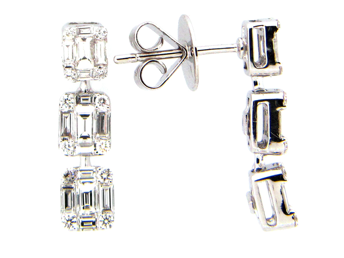 DIAMOND EARRING, 18KW (N)