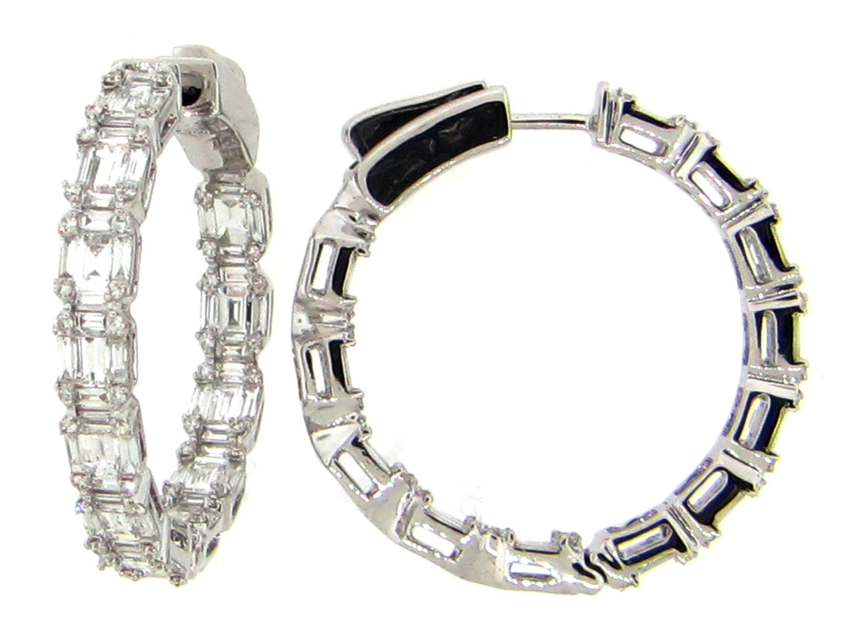 DIAMOND EARRING, 18KW (N)