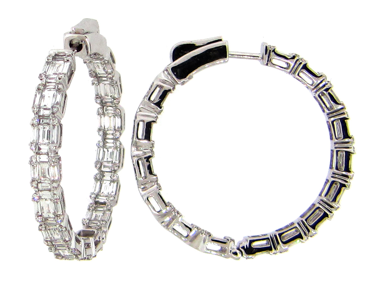 DIAMOND EARRING, 18KW (N)