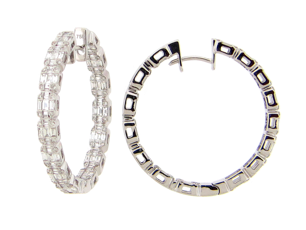 DIAMOND EARRING, 18KW (N)