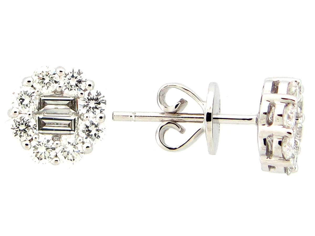 DIAMOND EARRINGS, 14KW (N)