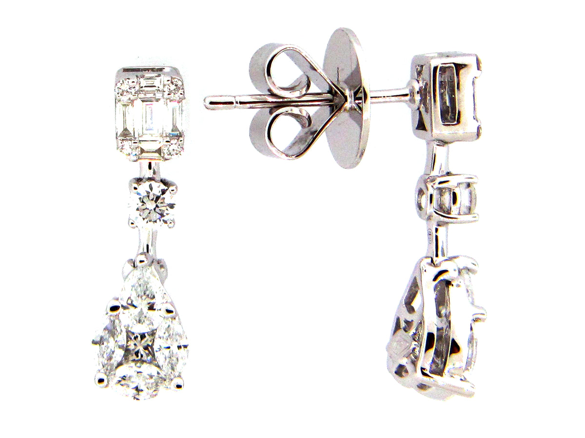 DIAMOND EARRING, 18KW (N)