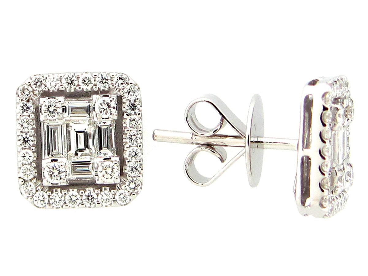 DIAMOND EARRING, 18KW (N)